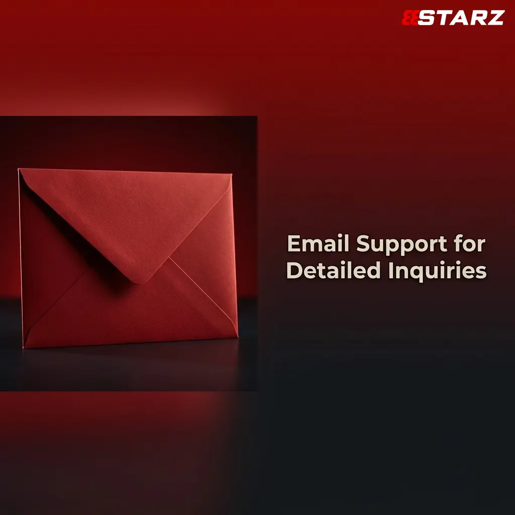 Professional email support icon representing detailed inquiry assistance and customer communication services