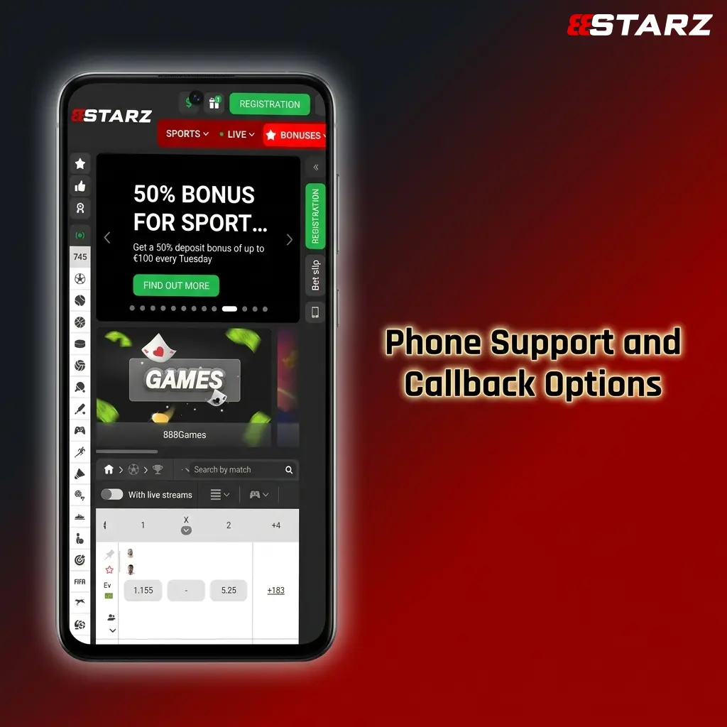 Phone support headset with callback button interface showing customer service contact options