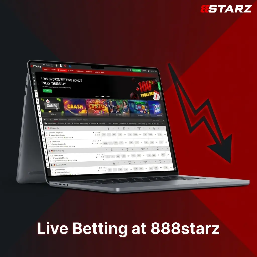 888starz live betting interface showing real-time odds and in-play wagering options for sports events