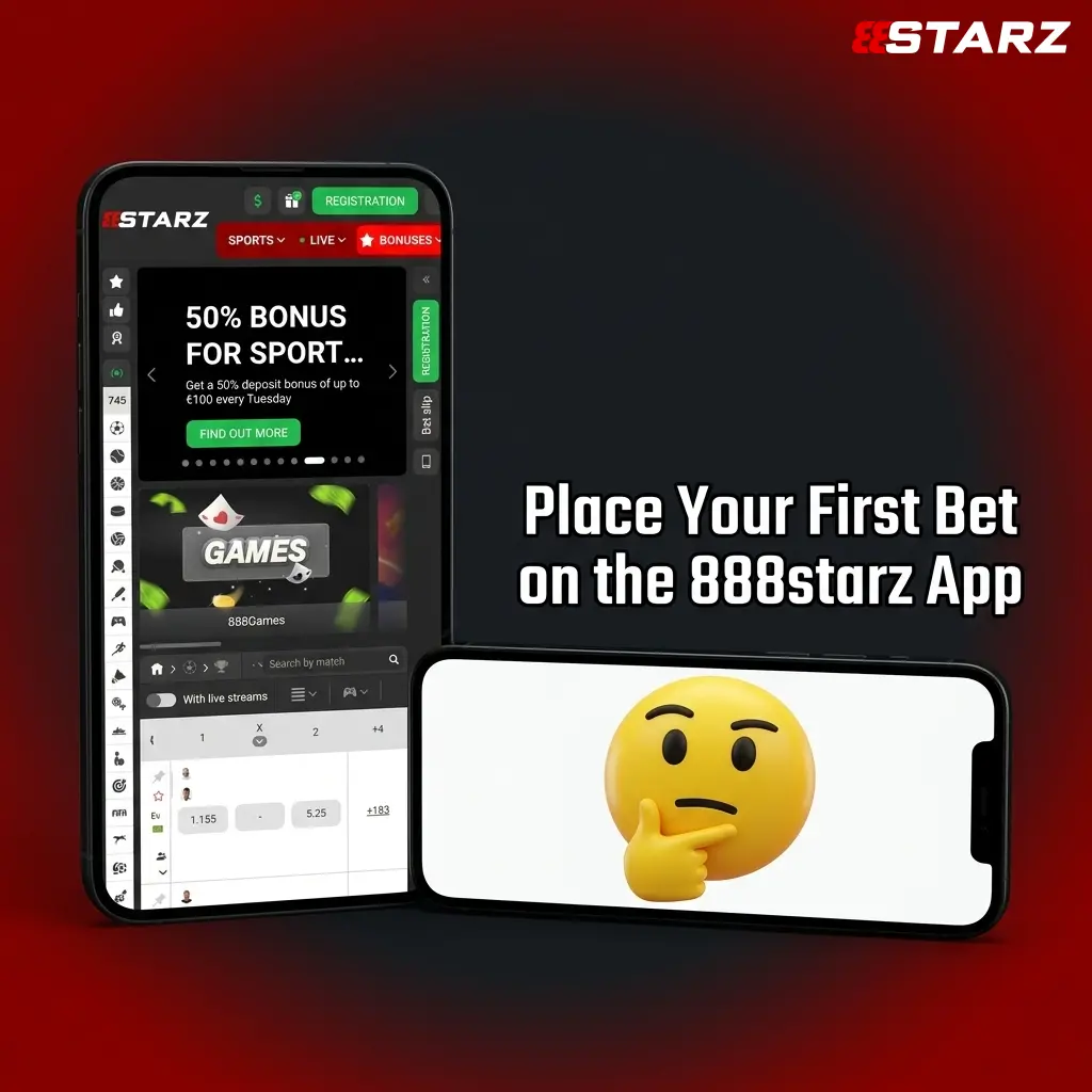 888starz app interface showing how to place your first bet with easy navigation and betting options
