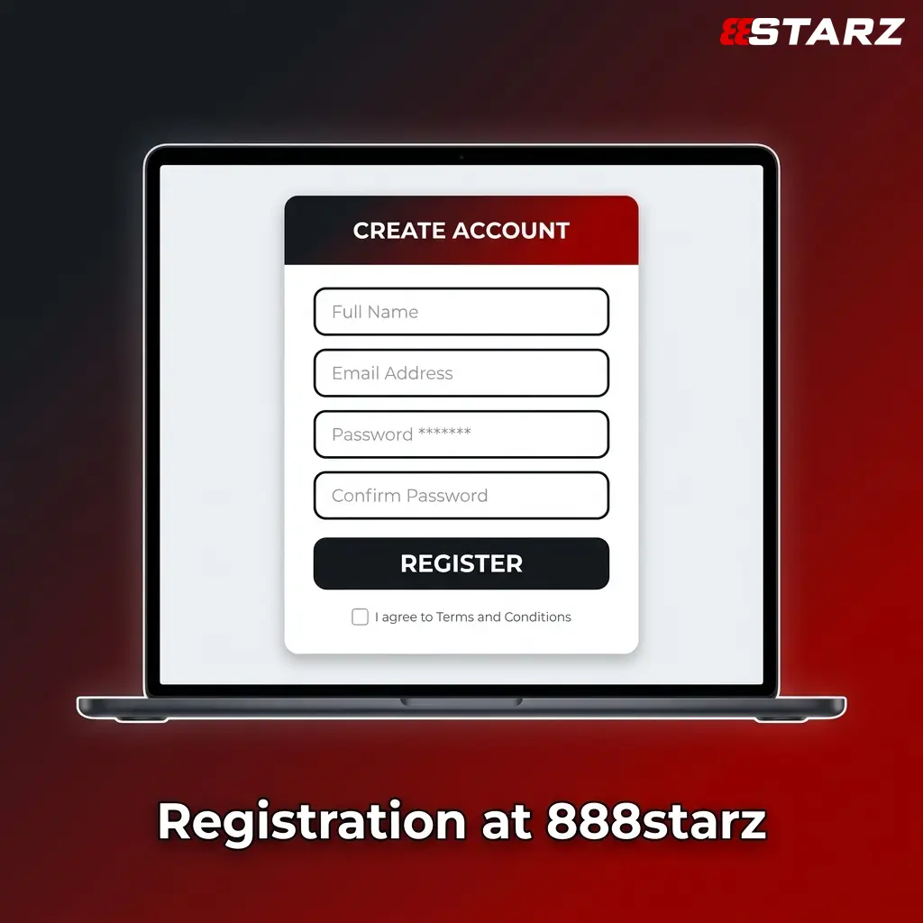 888starz registration process showing sign-up form with account creation steps for new users on the betting platform